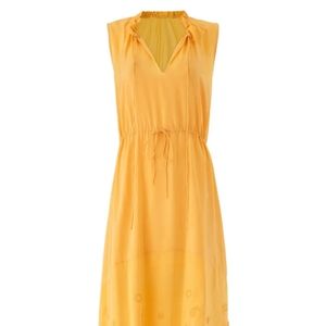 Beautiful 100% silk SEE BY CHLOE yellow marigold size 6/8 dress, slip not includ